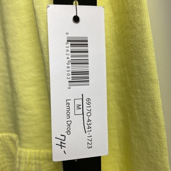 TRIBAL JEANS WIDE TIED NECK TIERED LONG SLEEVE LEMON DROP YELLOW SIZE SWEATER… - Picture 13 of 14
